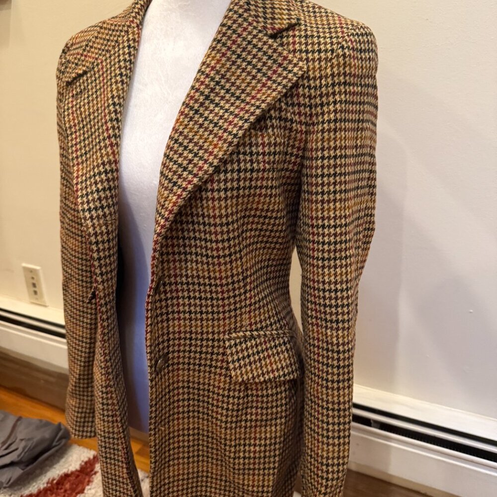 Vintage DKNY brown houndstooth blazer - Picture 2 of 3